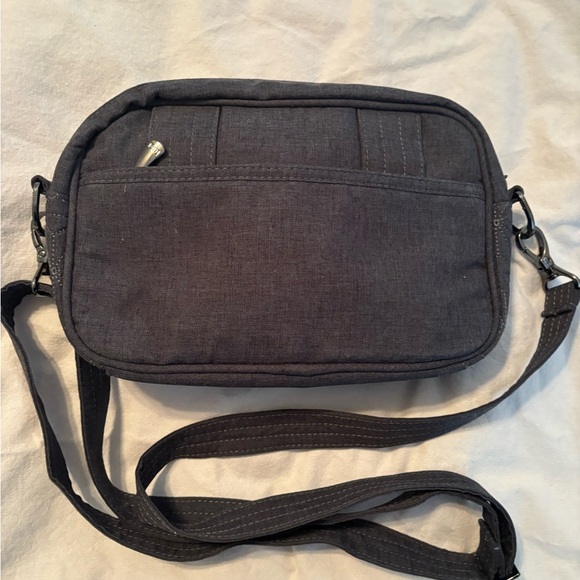 Lug Quilted Charcoal Gray Quilted Crossbody Bag - Picture 2 of 7